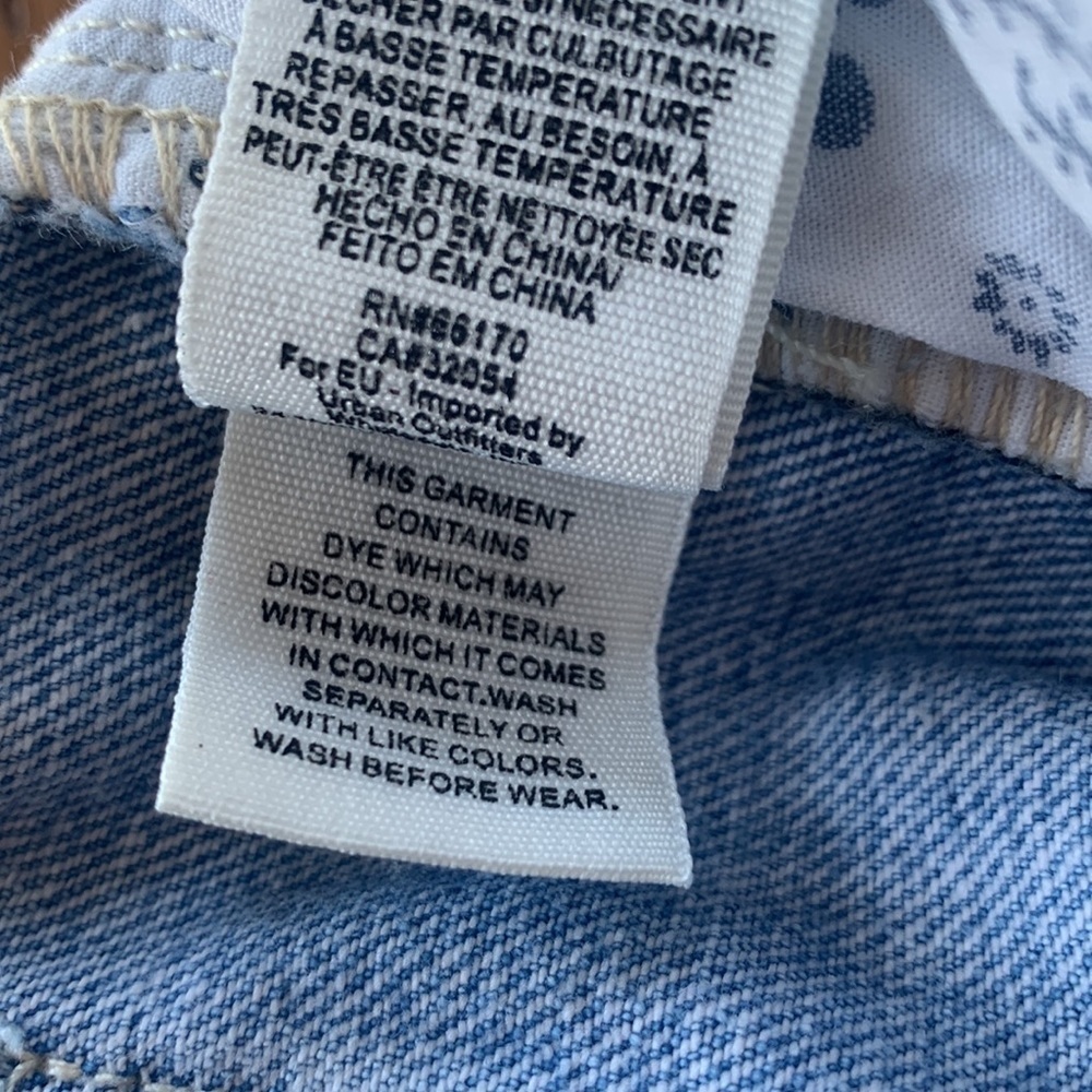 Free People Blossom Rigid High Rise Jeans Women’s Light Wash Distressed Size 25 - Picture 11 of 12